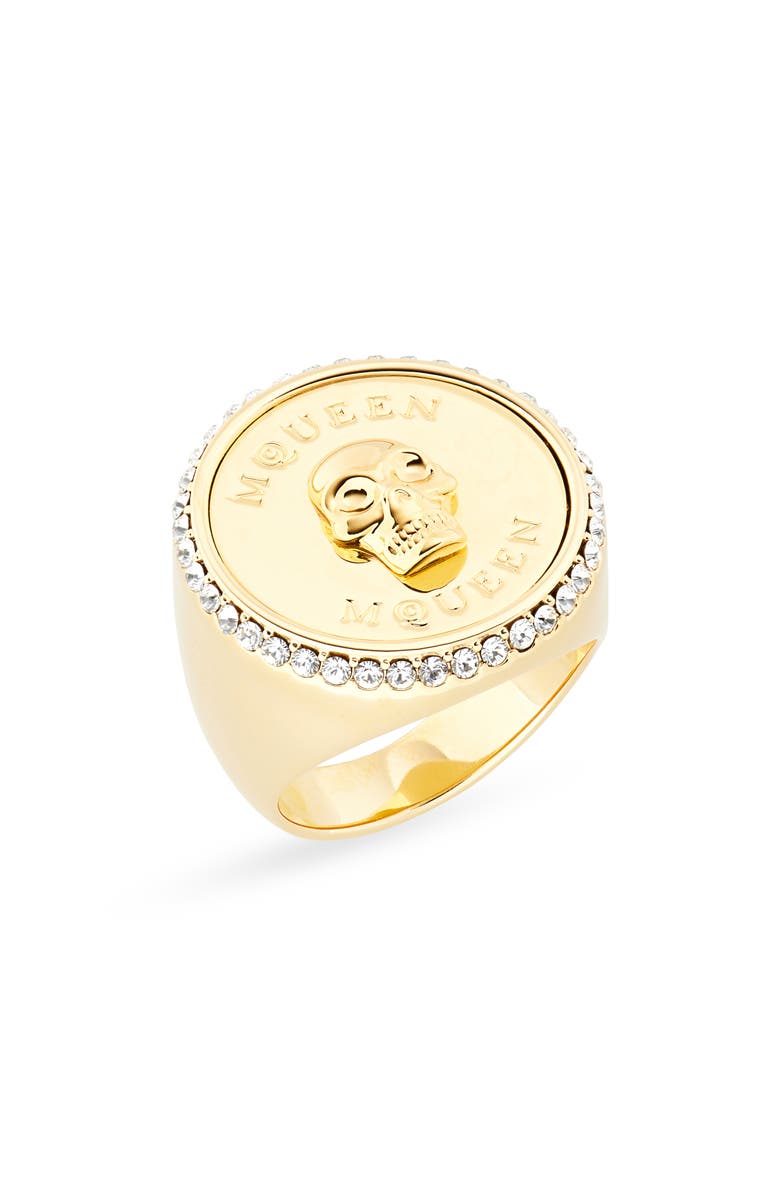 McQueen Men's Sovereign Skull Ring, Main, color, 