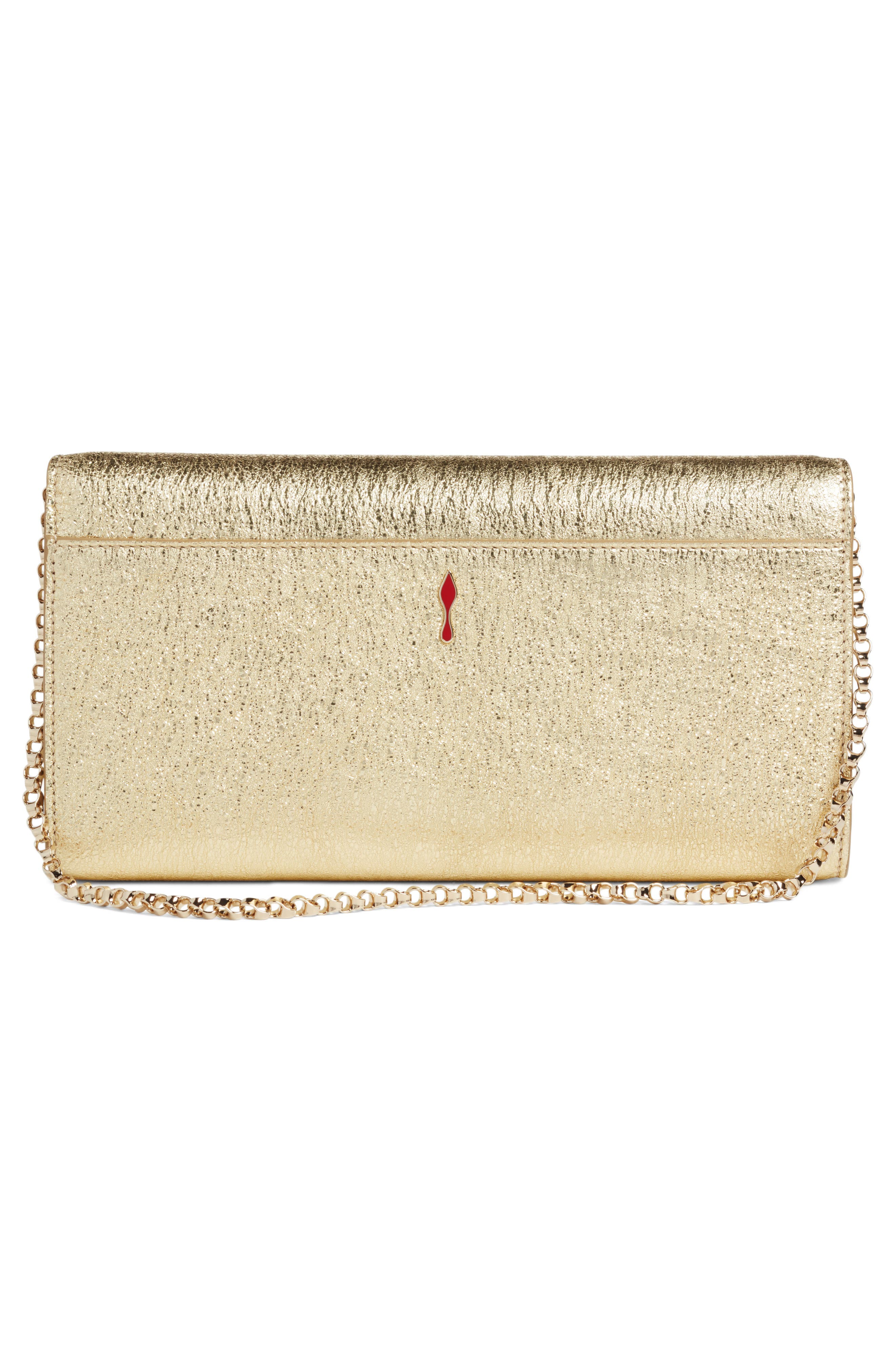 Christian Louboutin Vero Dodat Metallic Calfskin Clutch, Alternate, color, 