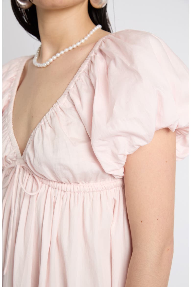 Bubble Sleeve Cotton Maxi Dress, Alternate, color, PASTEL PINK