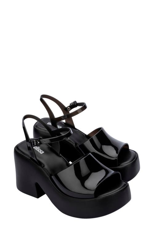 Melissa Lina Ankle Strap Platform Sandal In Black