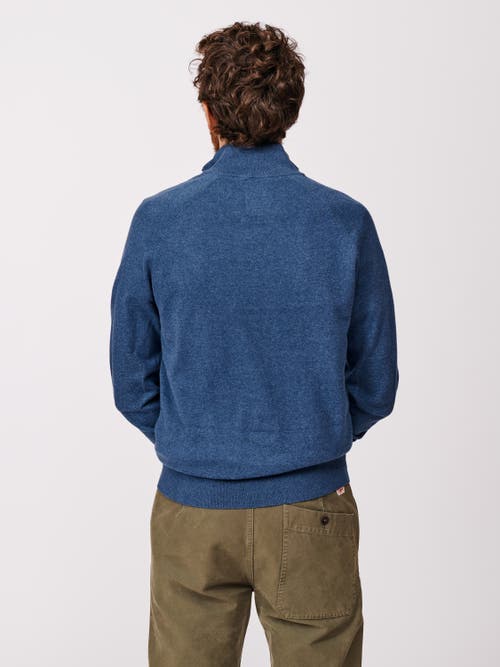 Aubin Bonby Zip Neck Sweater In Blue