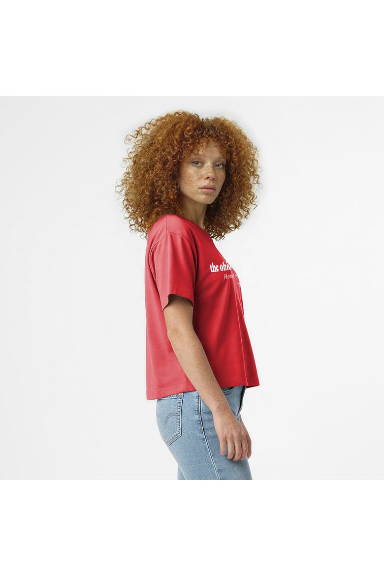 Women's Champion Scarlet Ohio State Buckeyes Home Wordmark T-Shirt, Alternate, color, Scarlet