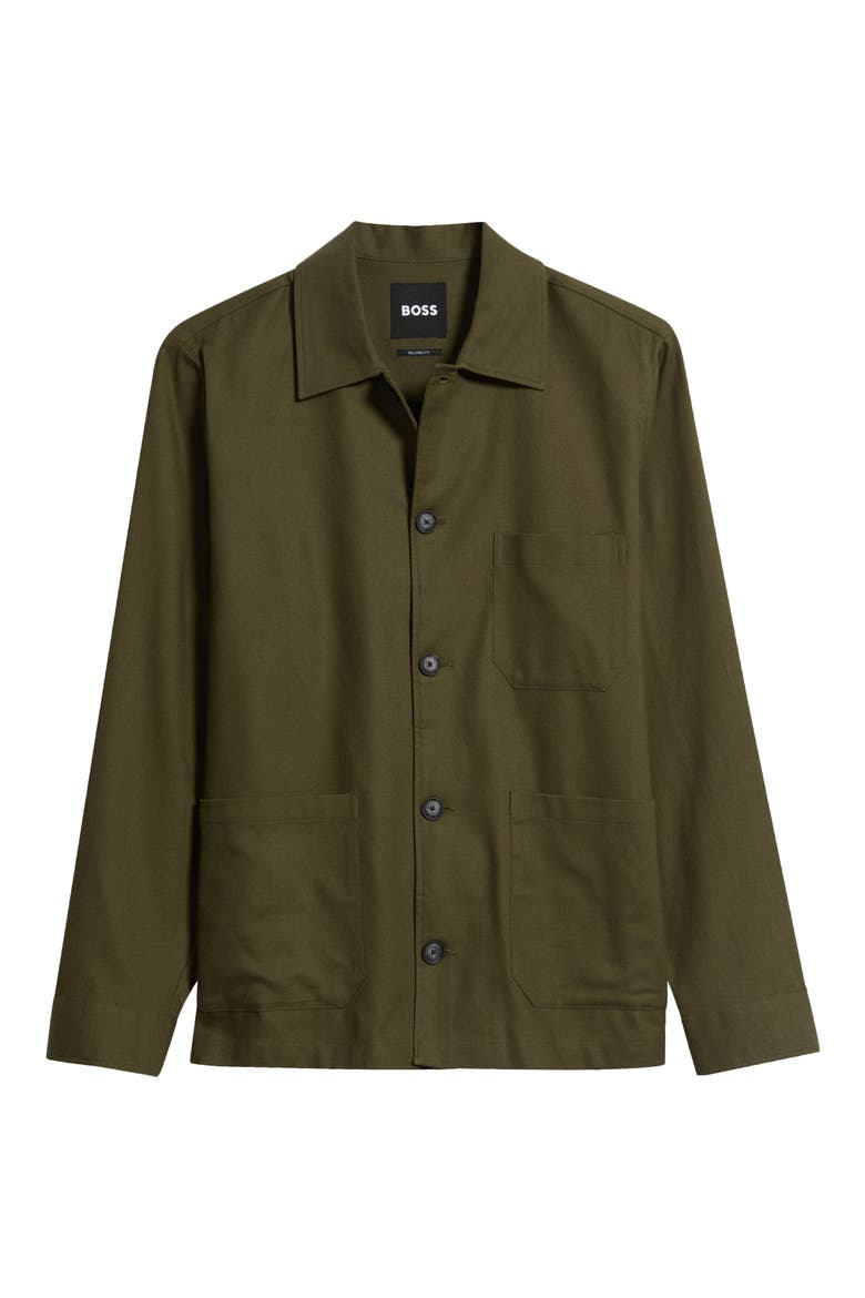Cal Relaxed Fit Shirt Jacket, Main, color, OPEN GREEN