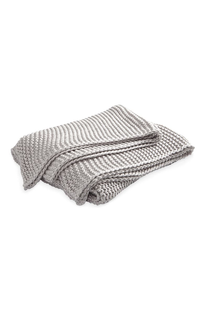 Matouk Orla Cotton & Wool Throw Blanket, Main, color,