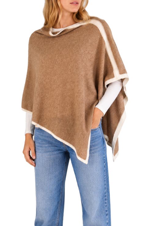 Cashmere Cowl Neck Poncho