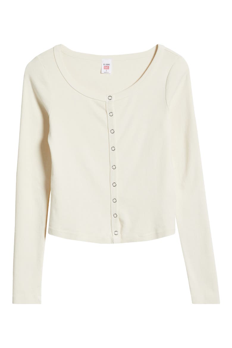 Scoop Neck Cotton Cardigan, Alternate, color, VINTAGE WHITE