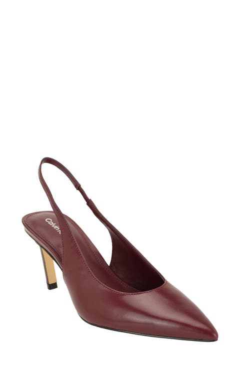 Biancya Leather Slingback Pump