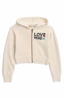 Vintage Havana Kids' Cropped Zip-Up Hoodie