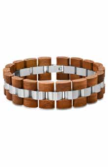 Wood & Stainless Steel Bracelet