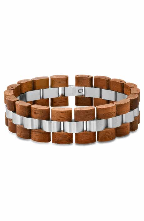 Wood & Stainless Steel Bracelet
