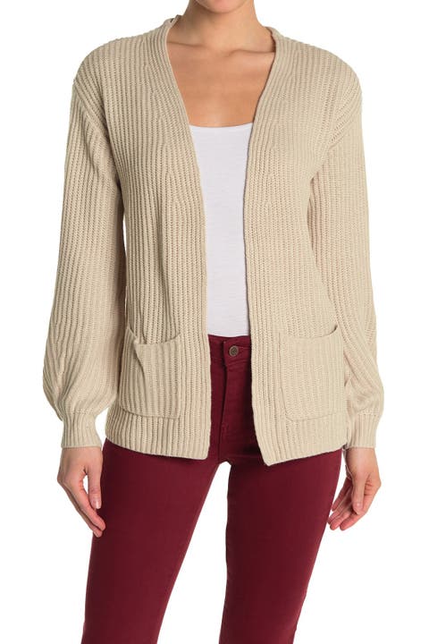 Luxe Open Front Pocket Cardigan