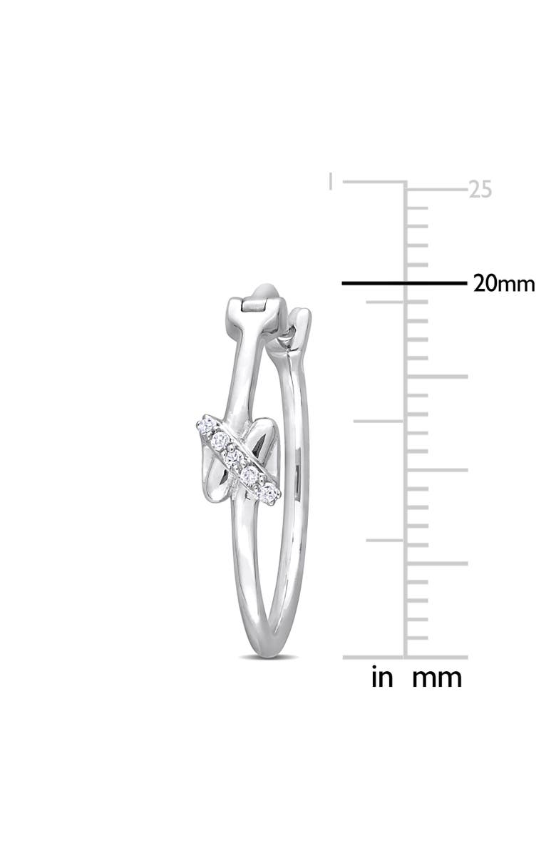 Julianna B. Diamond Crossover Motif Hoop Earrings 14k, Alternate, color, White Gold