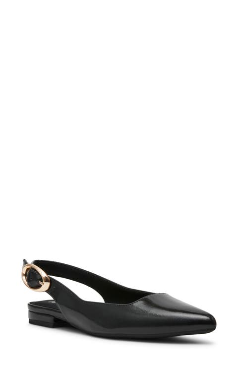 Kalil Faux Leather Slingback Pointed Toe Flat