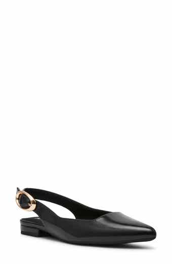 Kalil Faux Leather Slingback Pointed Toe Flat