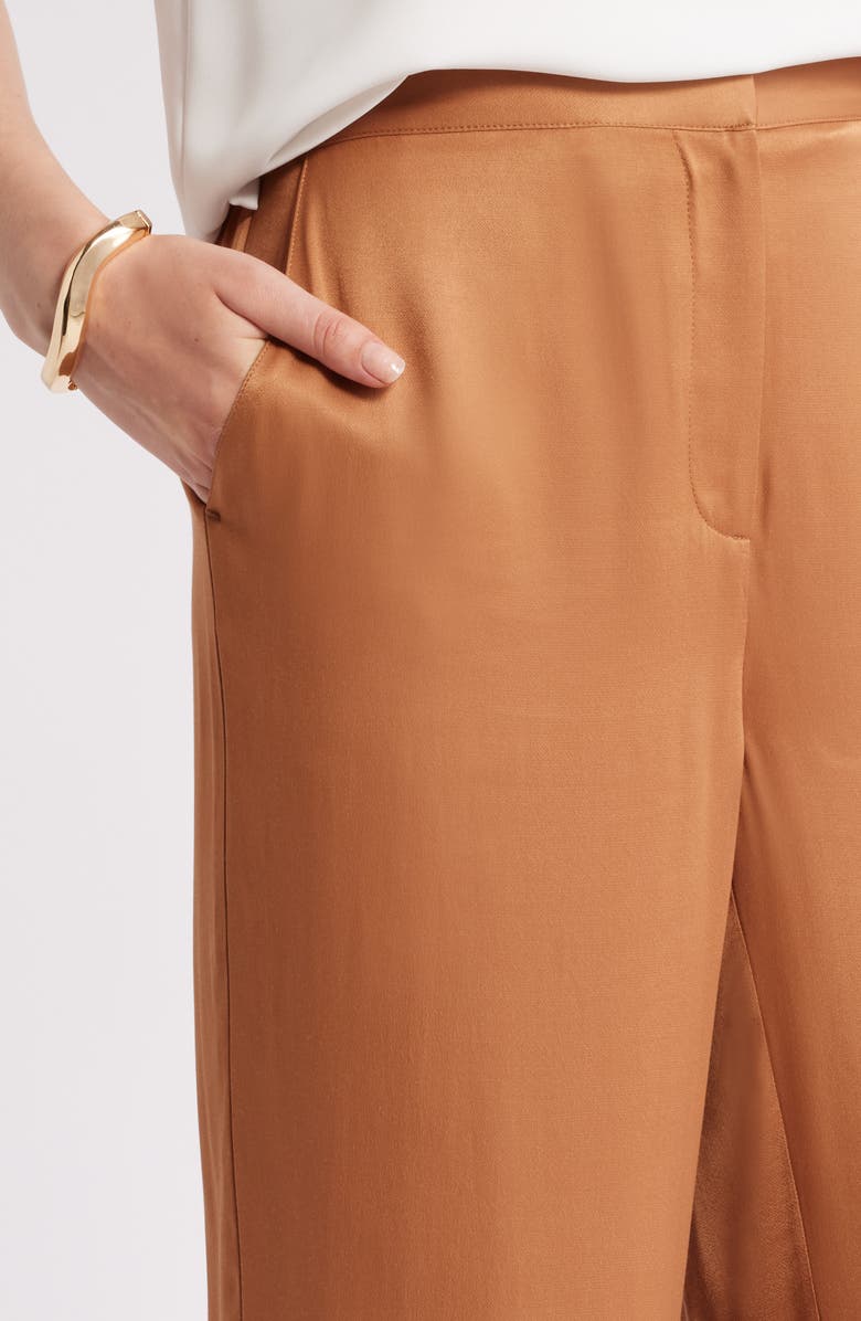 Nordstrom Straight Leg Satin Pants, Alternate, color,