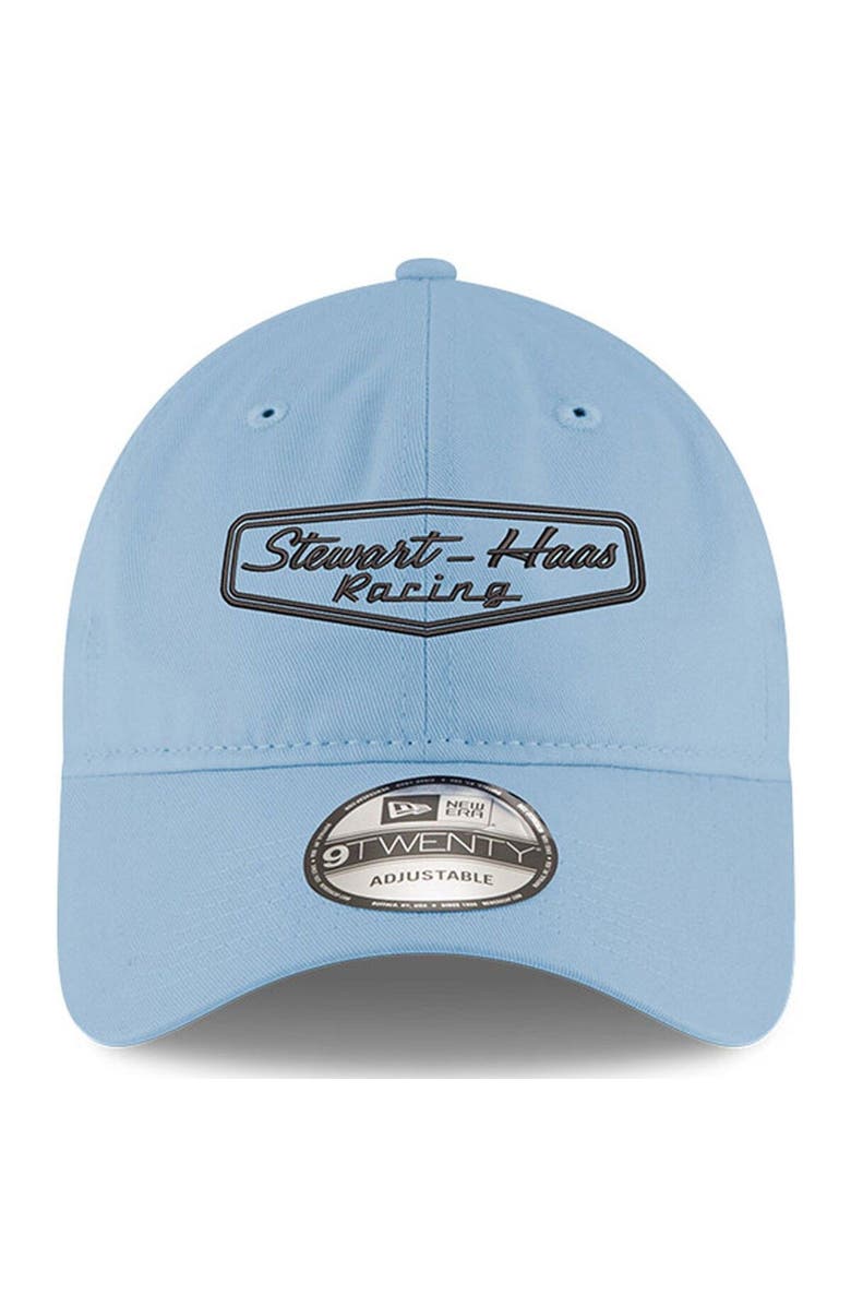 New Era Men's New Era Light Blue Stewart-Haas Racing Enzyme Washed 9TWENTY Adjustable Hat, Alternate, color,