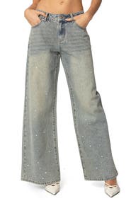 【SCULPTOR】Rhinestone Lowrise Denim Rhinestone Lowrise Denim Mid Blue – Sculptor