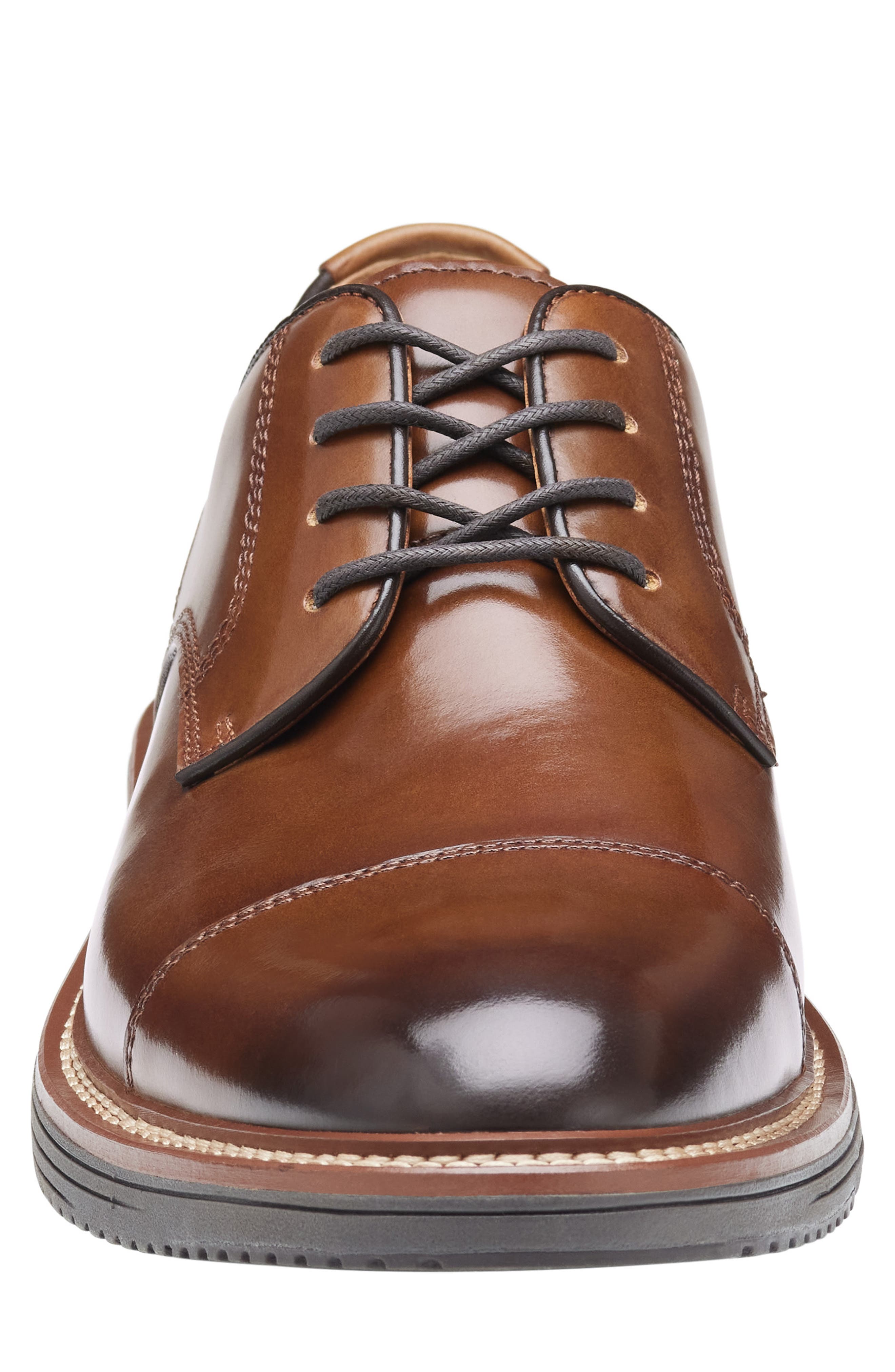 Upton Cap Toe Derby, Alternate, color, TAN FULL GRAIN