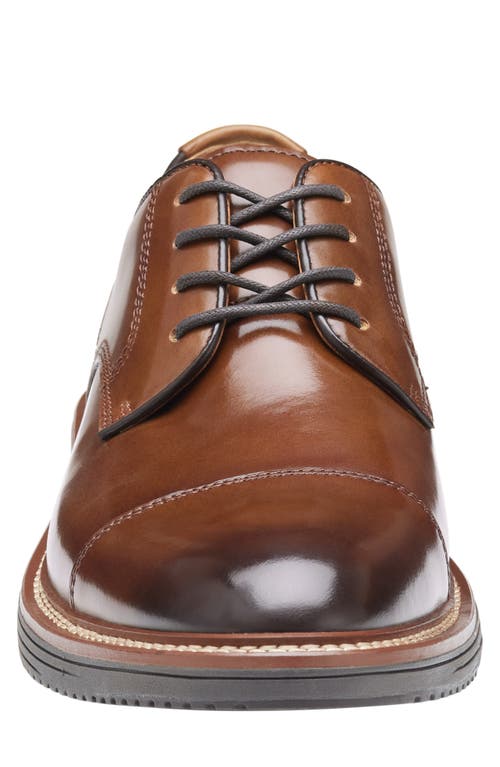 Johnston & Murphy Men's Hodges Cap Toe Lace Up Dress Casual Shoe In Tan Full Grain