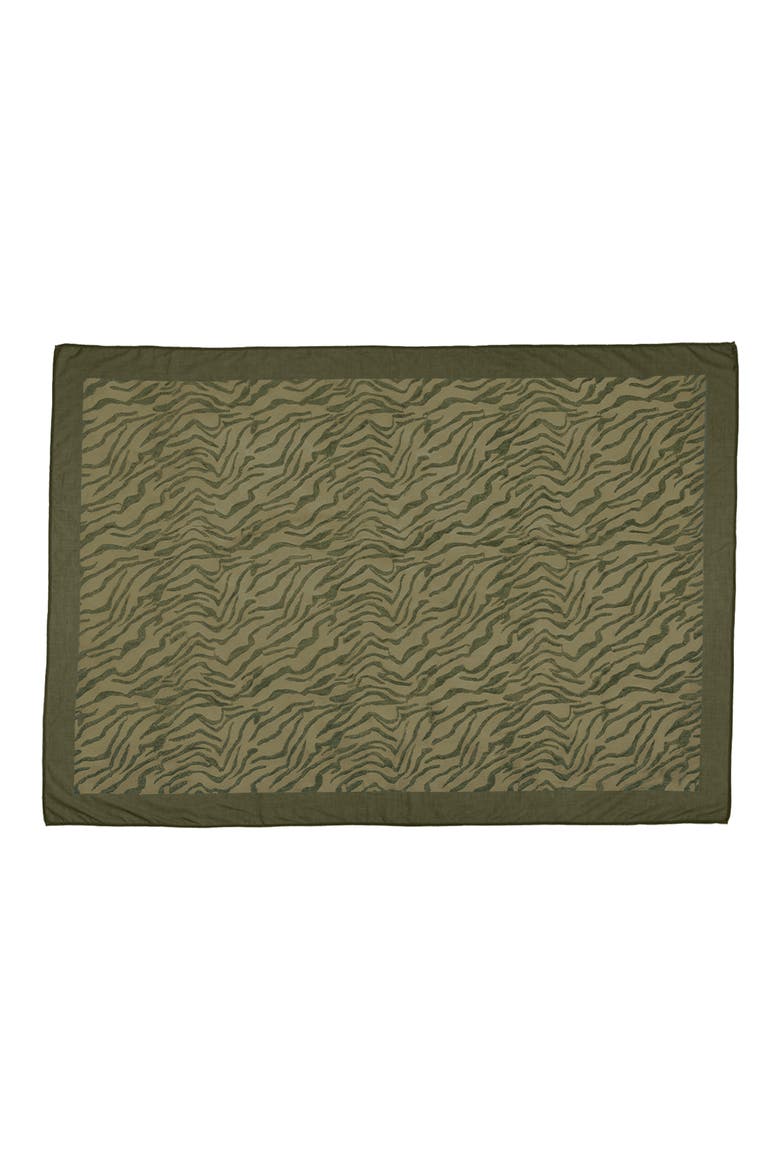 Printed Sarong Cover-Up, Alternate, color, DARK GREEN