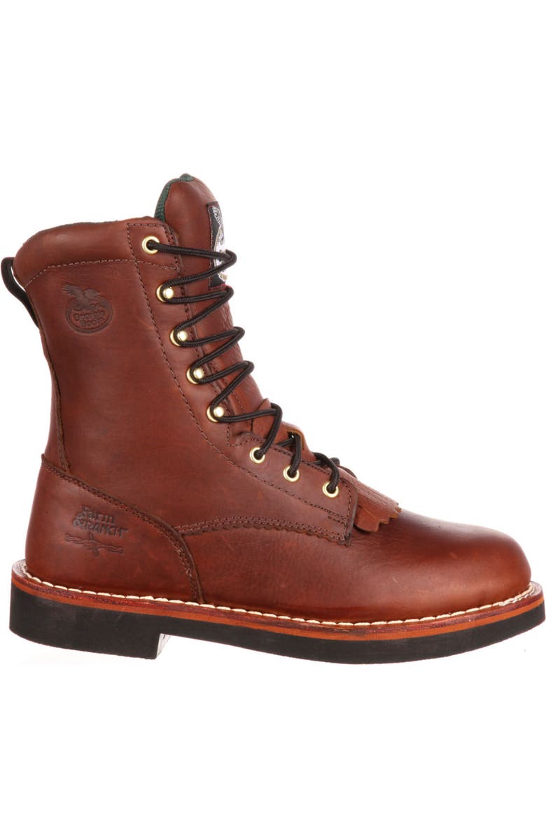 Georgia Boot Farm And Ranch Lacer Work Boot, Main, color, Barracuda Walnut