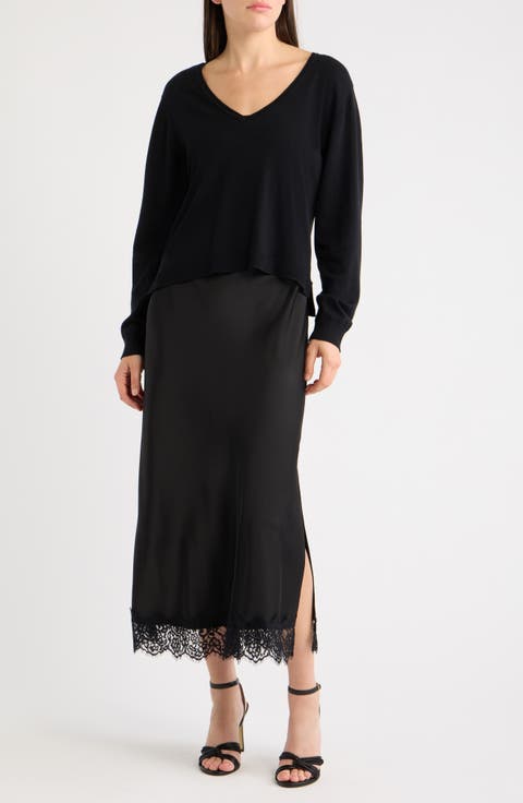 Mixed Media Maxi Dress