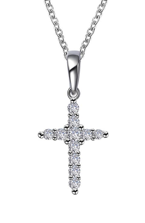 Birthstone Cross Pendant Necklace