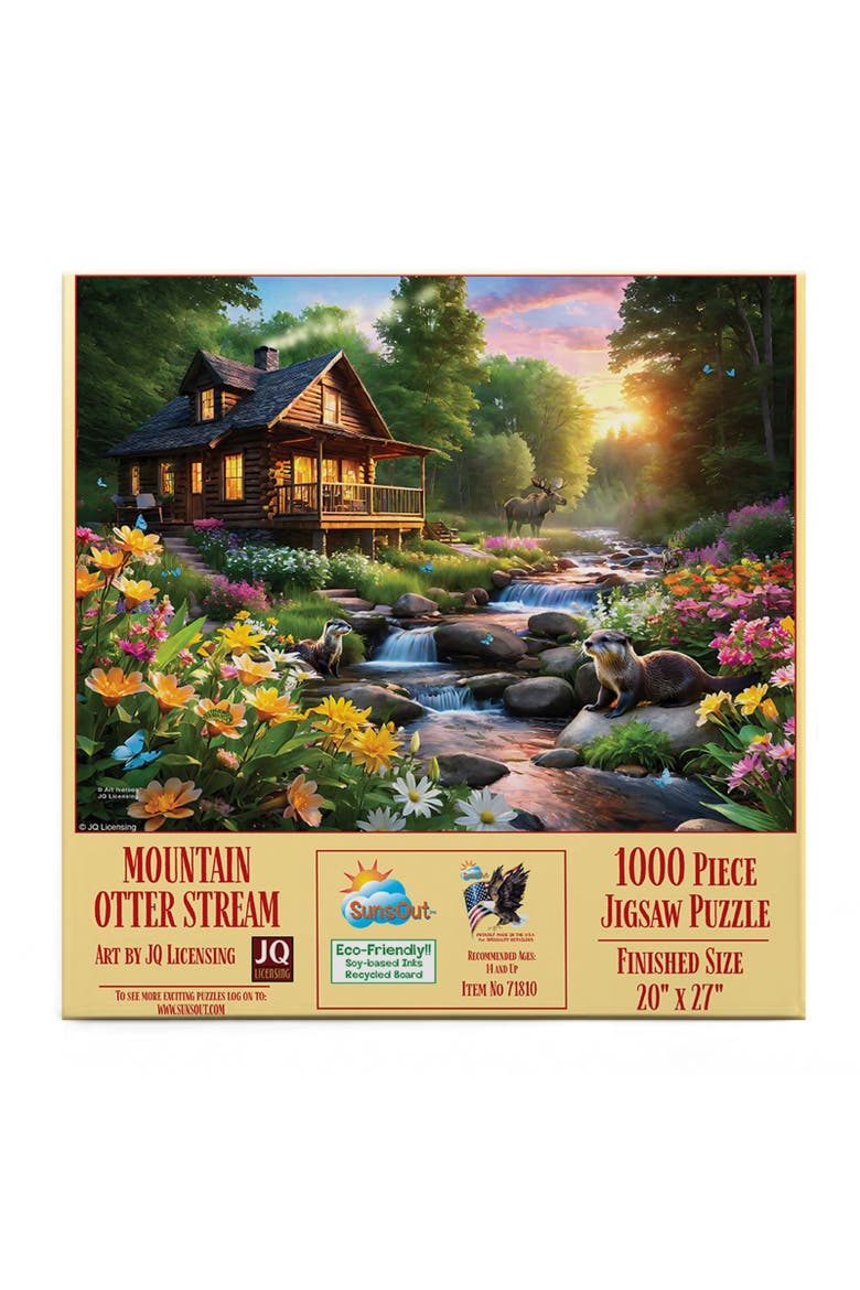 Mountain Otter Stream 1000 piece Jigsaw Puzzle for Adults, Alternate, color, Multicolor