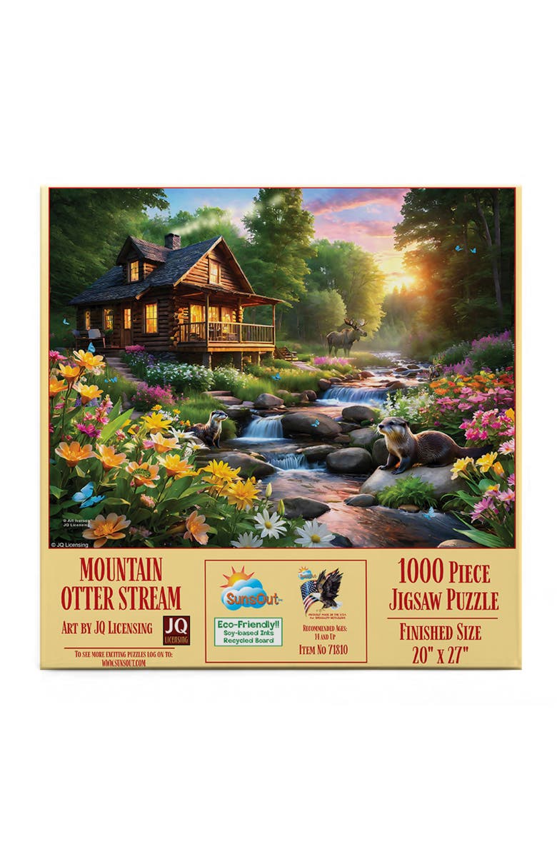Sunsout Mountain Otter Stream 1000 piece Jigsaw Puzzle for Adults, Alternate, color, Multicolor