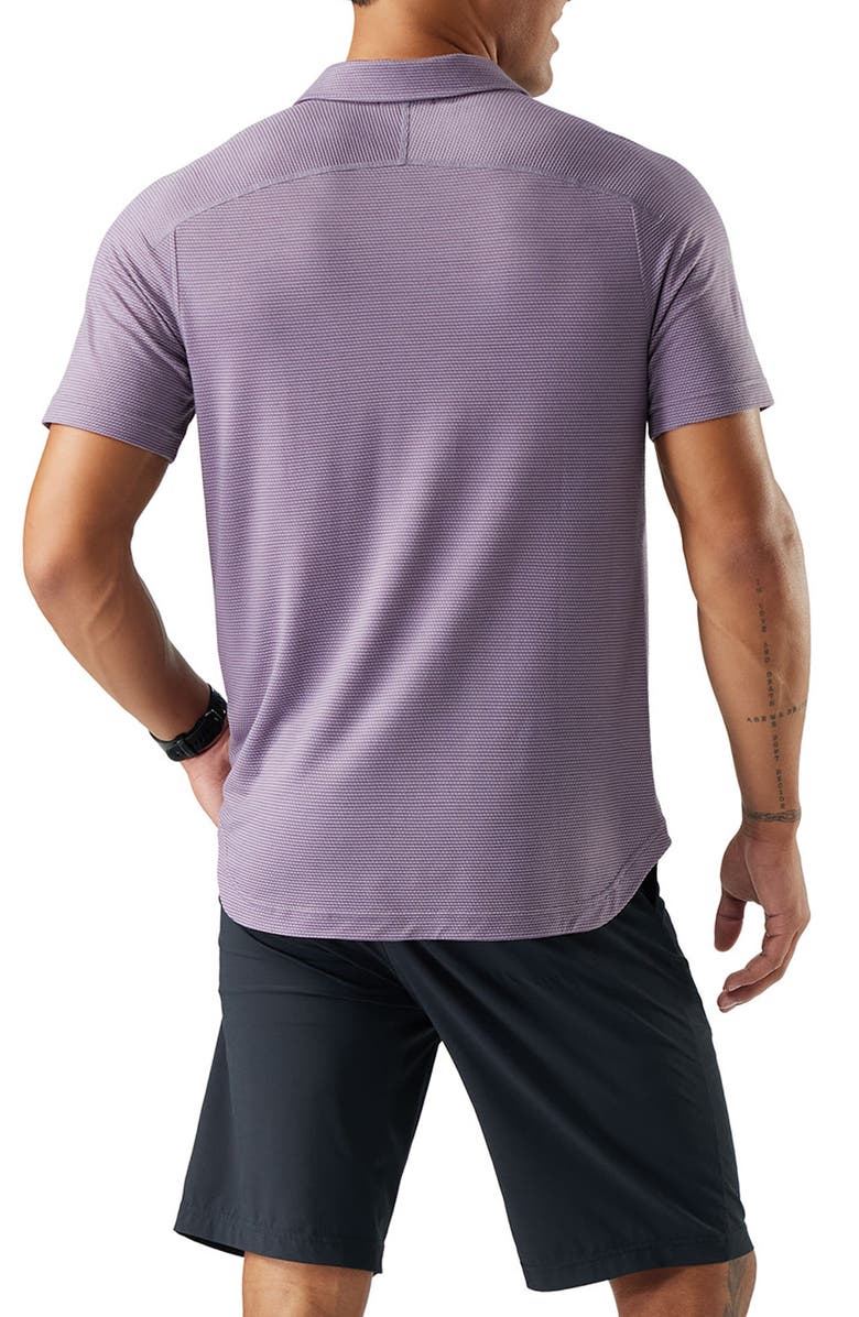 Smartwool Active Mesh Performance Polo, Alternate, color, Purple Storm Heather