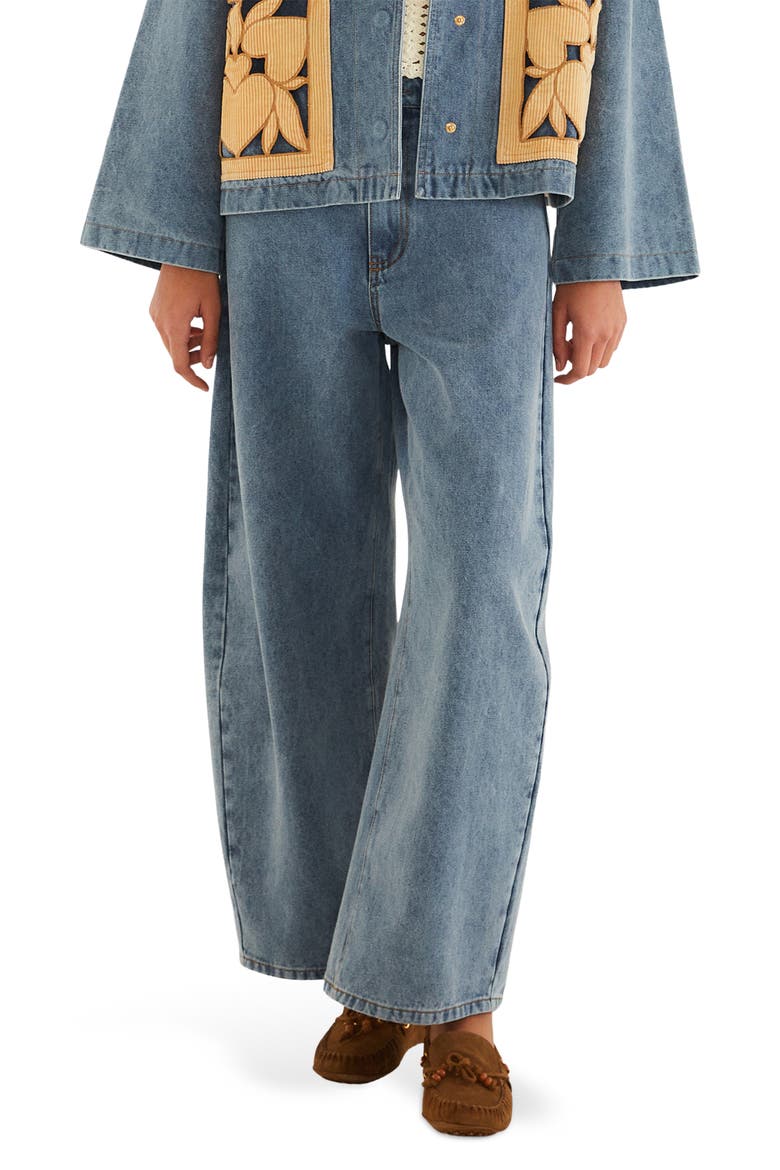 Richelieu Wide Leg Jeans, Main, color, DENIM