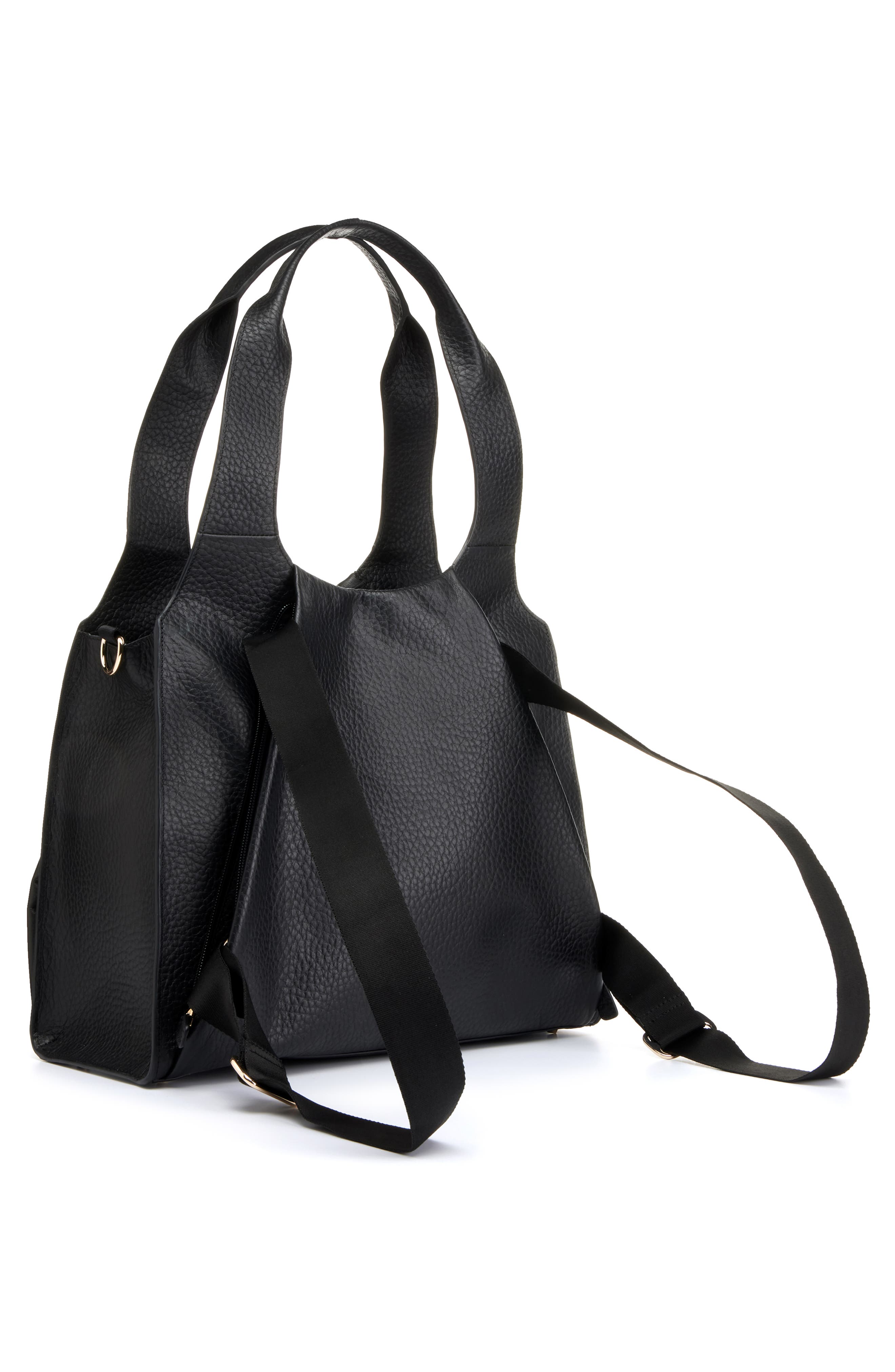 Storksak Kaia Leather Convertible Diaper Bag, Alternate, color, 