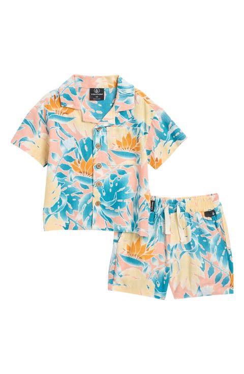 Cabana Button-Up Shirt & Shorts Set (Baby)