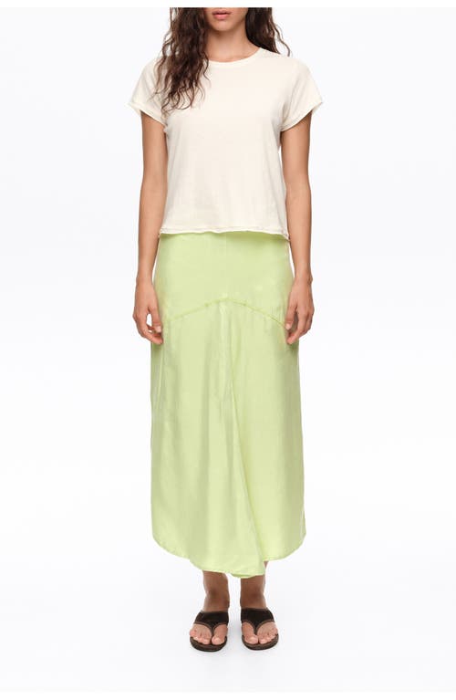 Bimba Y Lola Lace A-line Midi Skirt In Lime