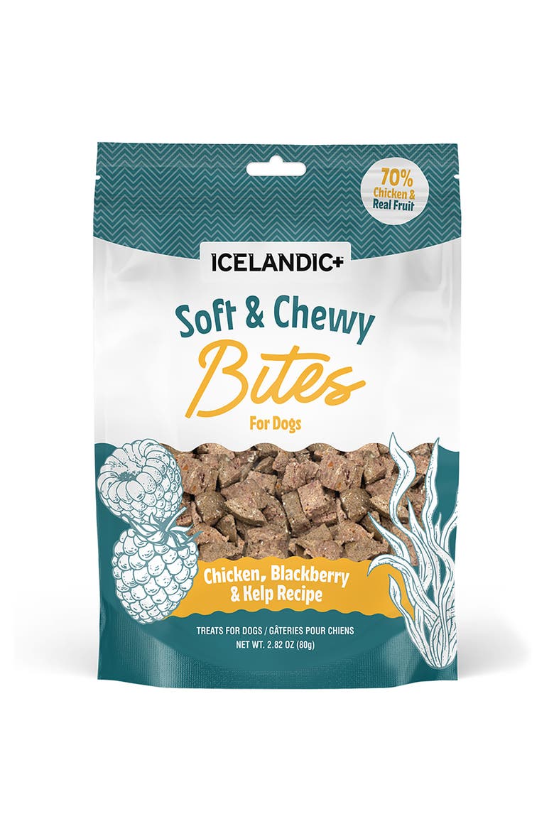 Soft & Chewy Bites, Chicken, Blackberry & Kelp, 2.8oz Dog Treats, Main, color, Multicolored