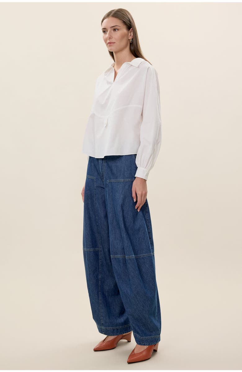 Rebecca Taylor Aisley Poplin Shirt, Alternate, color, Milk