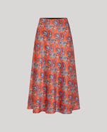 Really Wild Clothing Sidney Liberty Silk Satin Midi Slip Skirt