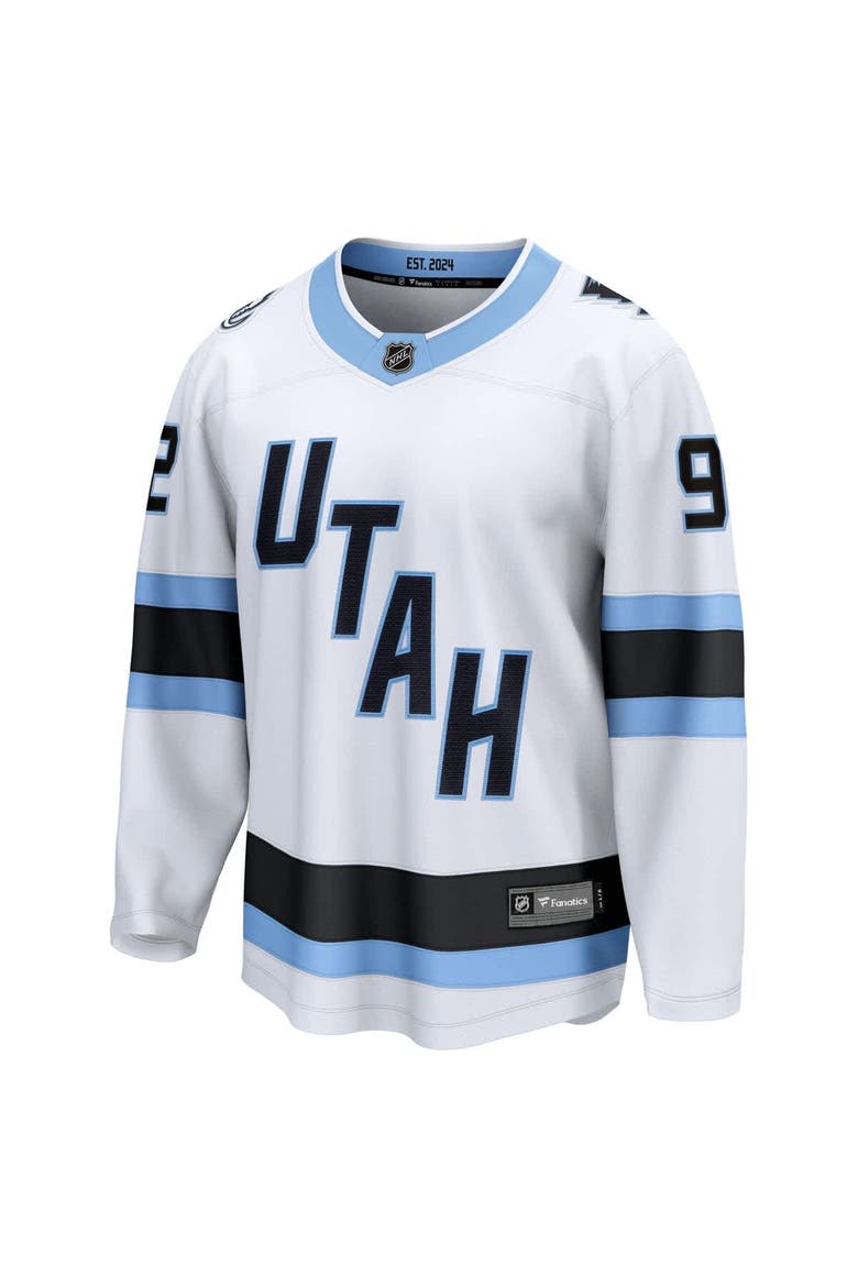 Men's Fanatics Logan Cooley White Utah Mammoth Away Breakaway Player Jersey, Alternate, color, White