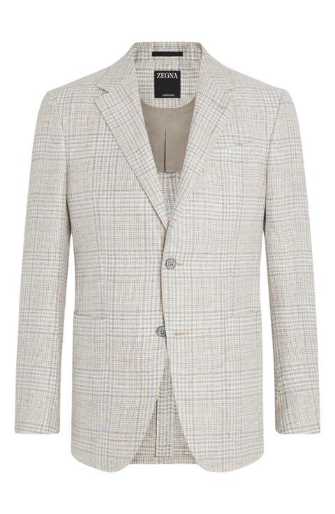 Fairway Crossover Glen Plaid Linen, Wool & Silk Sport Coat