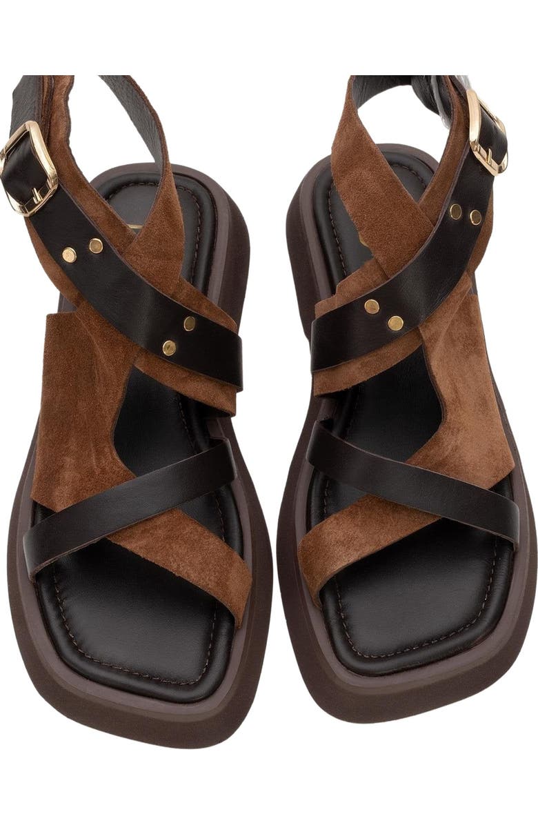 Forever & Always Shoes Minnea Suede Leather Sandal, Alternate, color, Brown Suede Leather