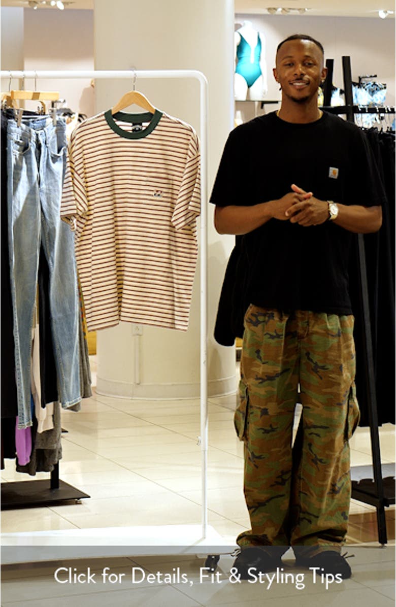 Baxter Oversize Stripe Pocket T-Shirt, sales video thumbnail