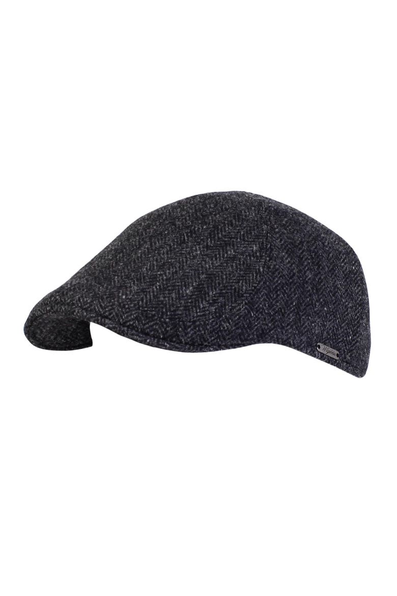 Men's Herringbone Shetland Pub Cap with Curved Peak, Main, color, Dark Gray