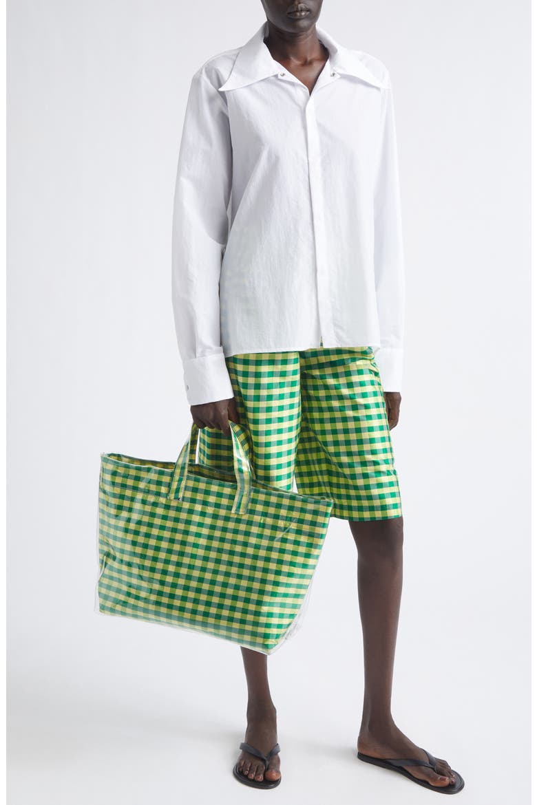 Silk Gingham Boxing Shorts, Alternate, color, GINGHAM GREEN YELLOW