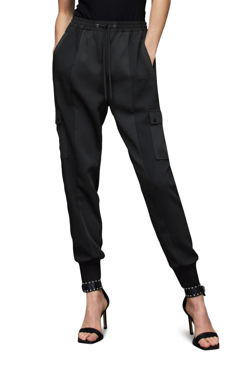 AllSaints Maddie Tie Waist Joggers, Main, color,