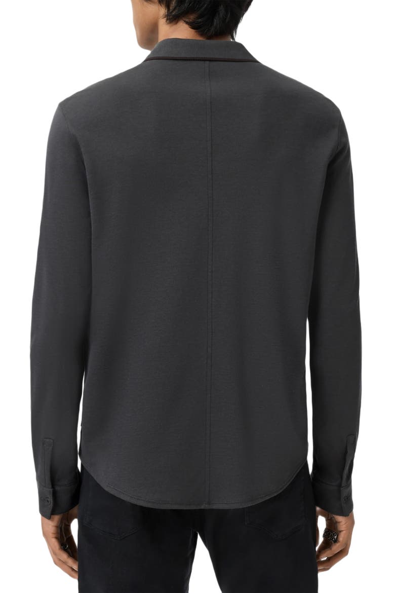 Drewce Bird's Eye Button-Up Shirt, Alternate, color, CHARCOAL
