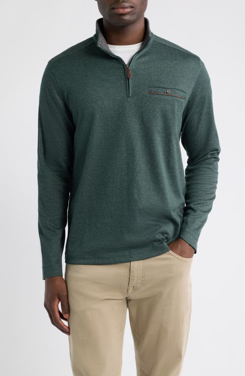 Merritt Piqué Quarter Zip Pullover
