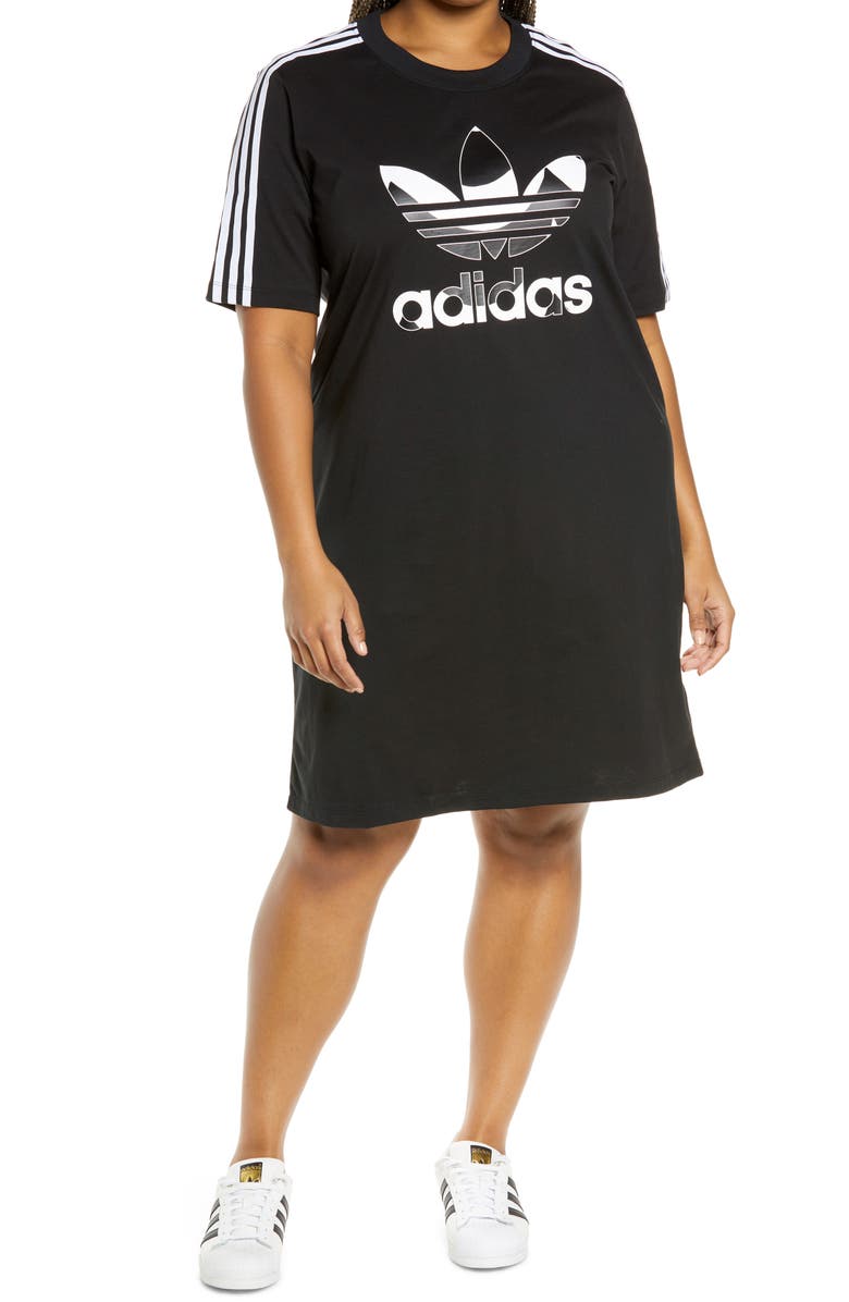 adidas Originals Trefoil Logo T-Shirt Dress, Main, color, 