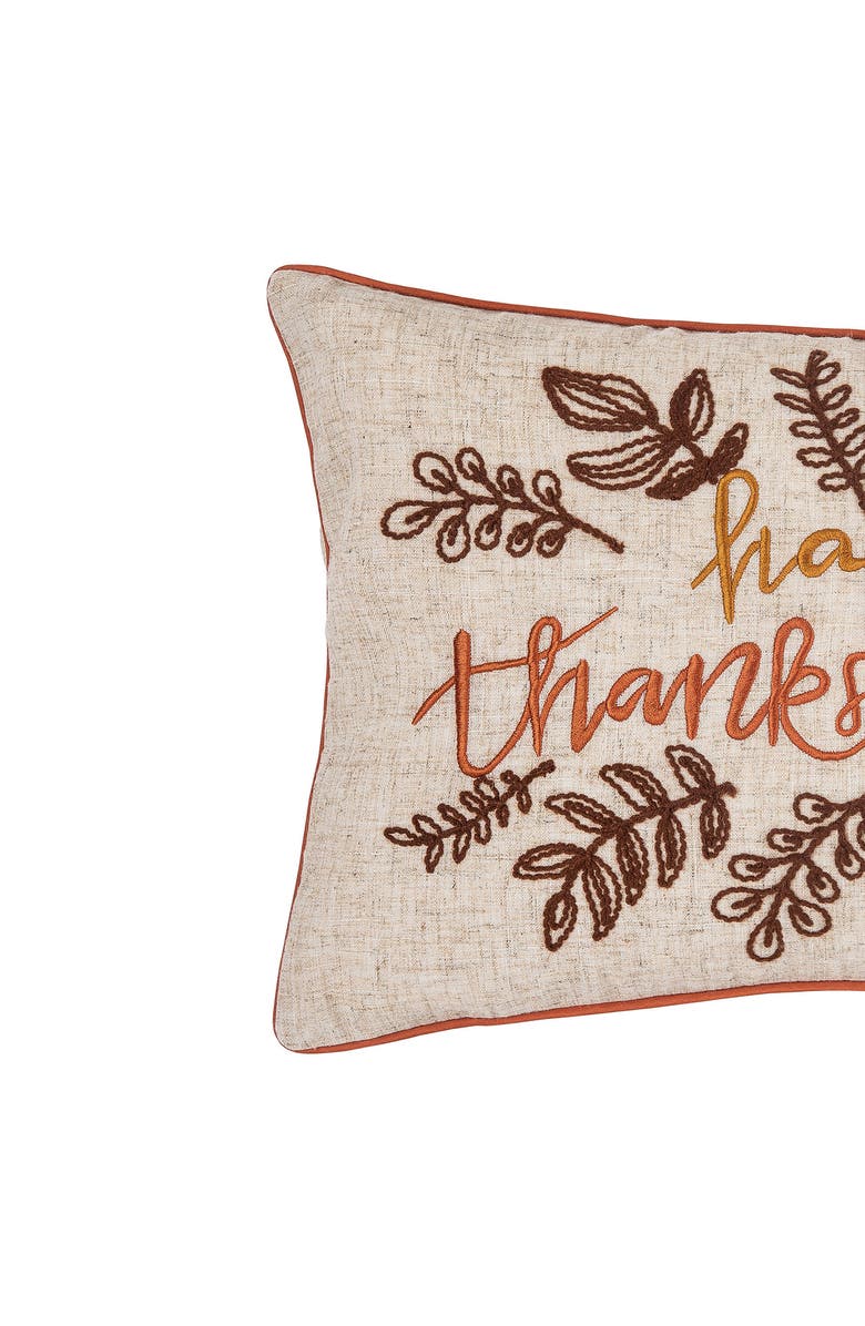 C&F Home Happy Thanksgiving Polyester Accent Pillow, 14" x 22", Alternate, color, Brown