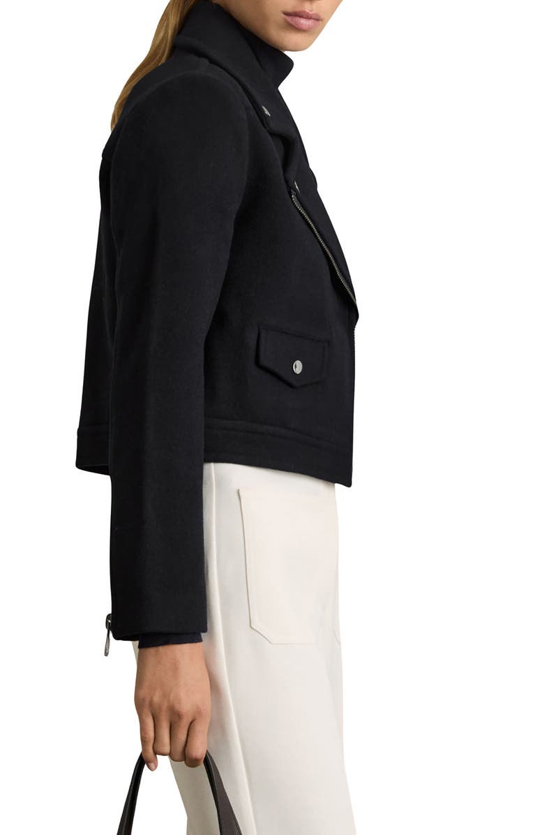 Reiss Arlow Asymmetric Zip Wool Blend Jacket, Alternate, color, 