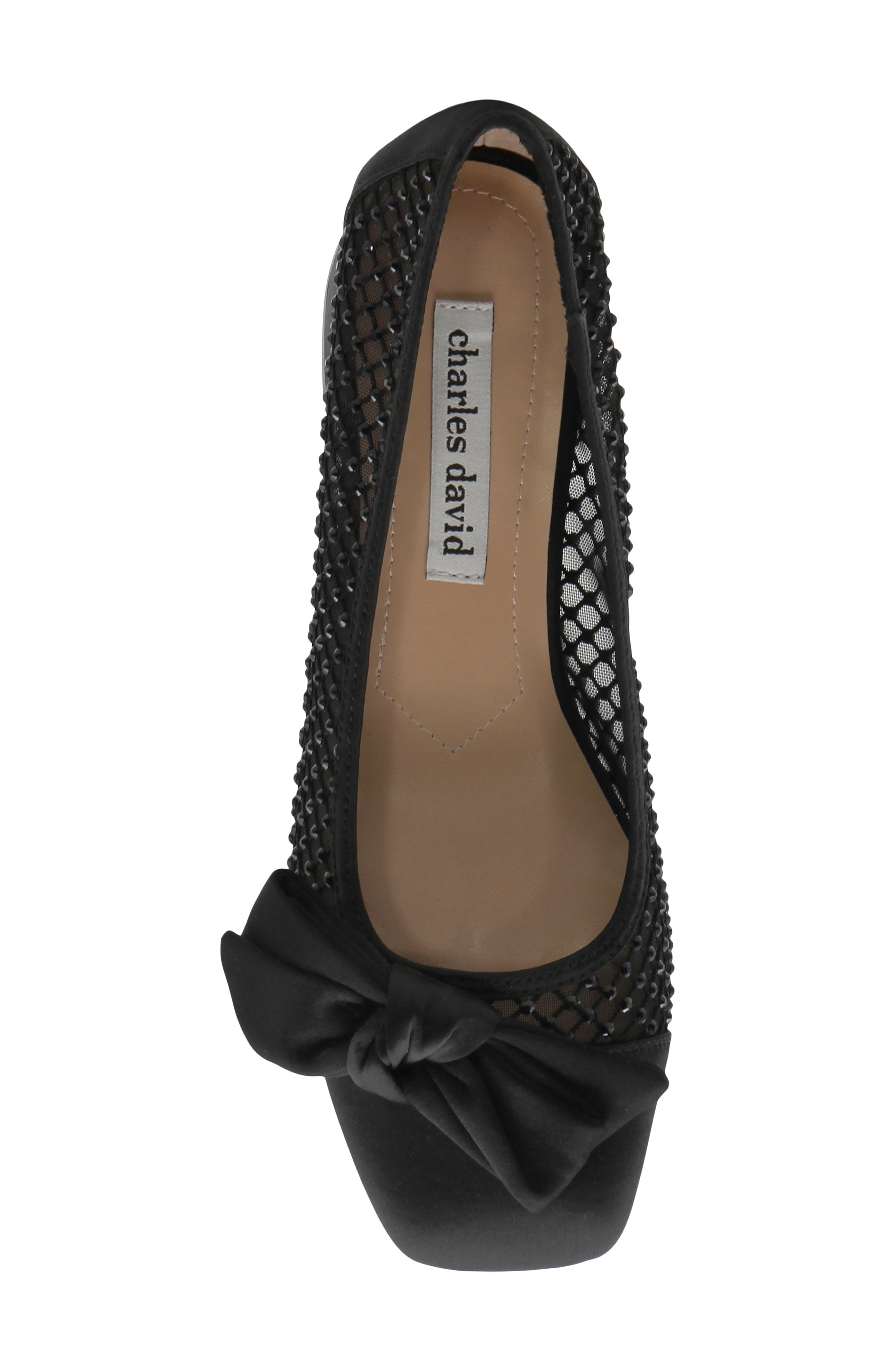 Charles David Zola Rhinestone Mesh Pump, Alternate, color, Black